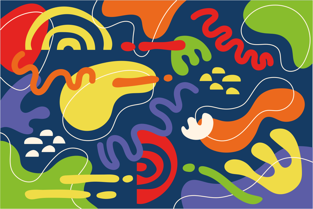 Barevné abstraktní styl restaurace prostírání - TenStickers