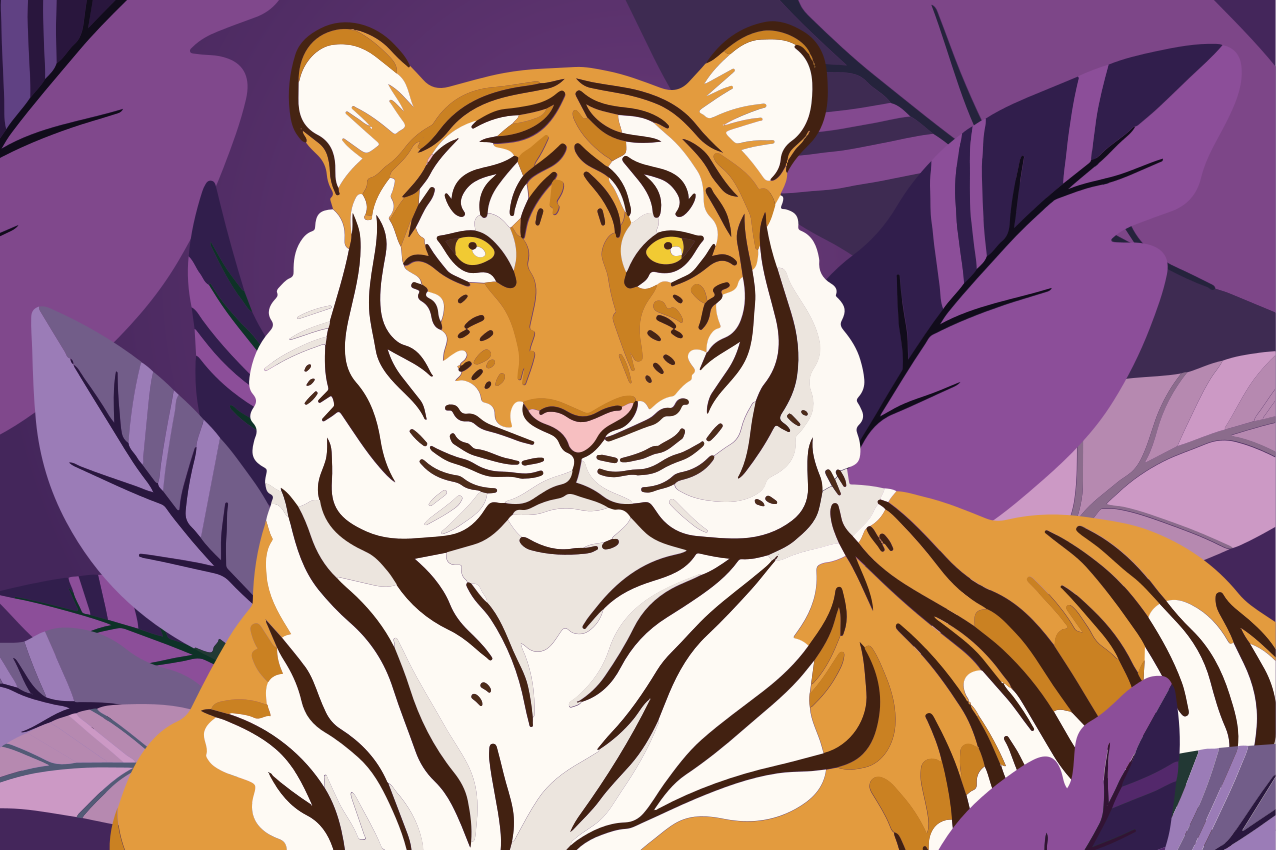 Dětské prostírání s portrétem majestátního tygra - TenStickers