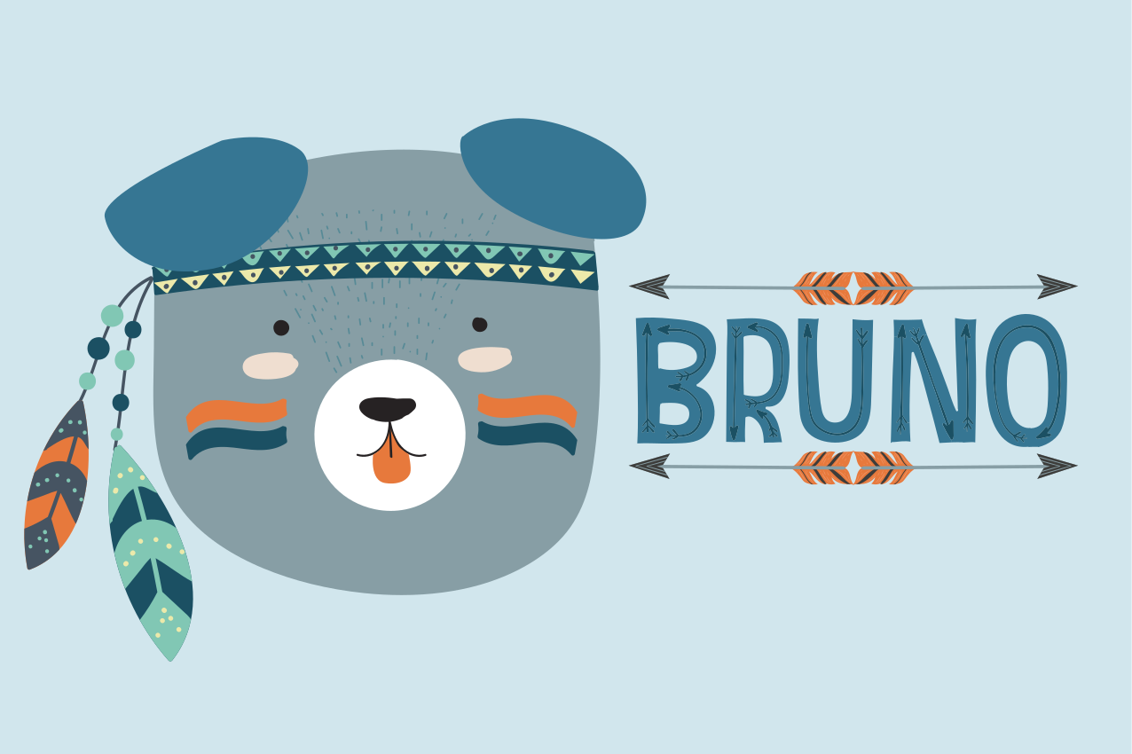 Dětské prostírání s roztomilou medvědí hlavou - TenStickers