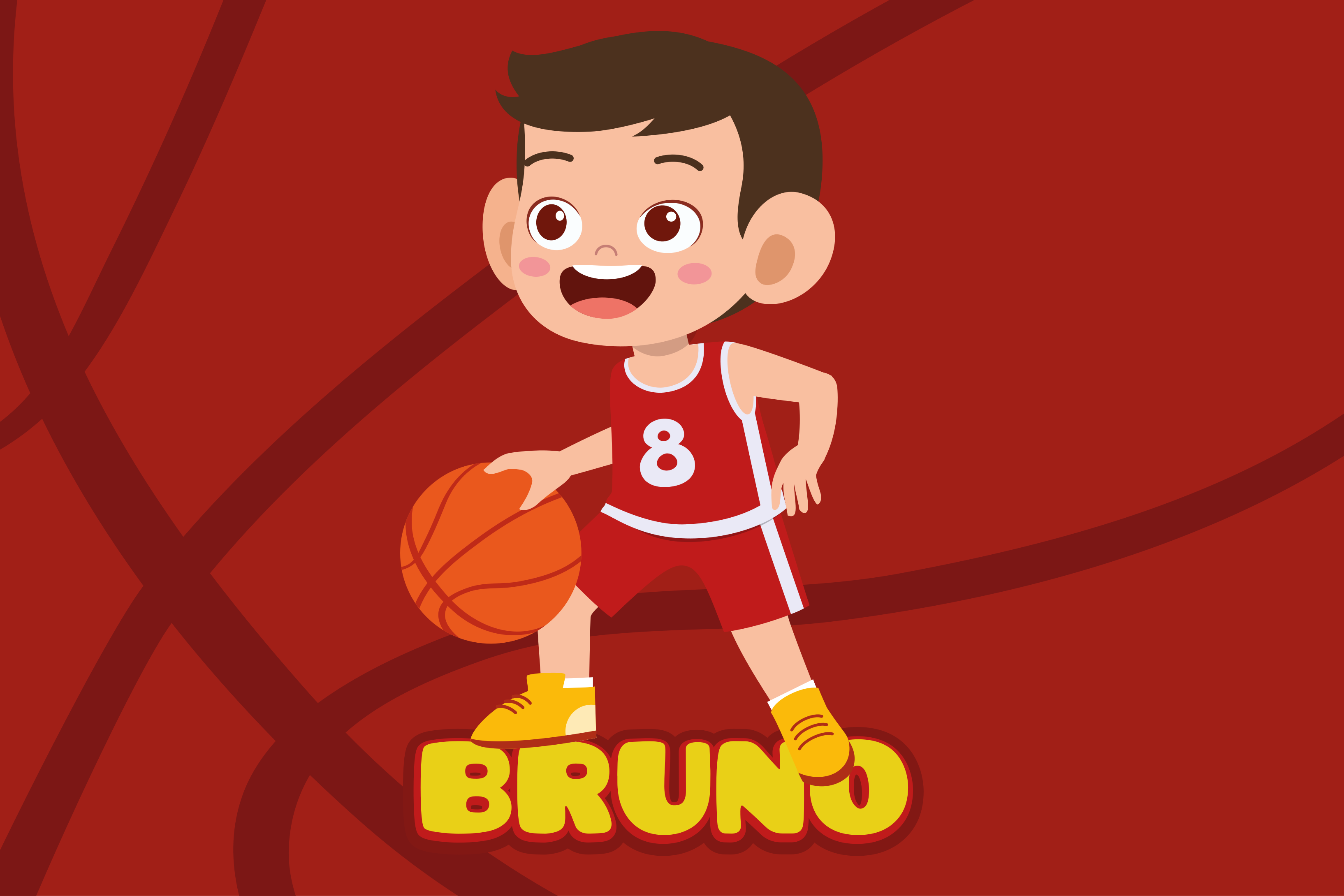 Dětské prostírání radostný basketbalista - TenStickers