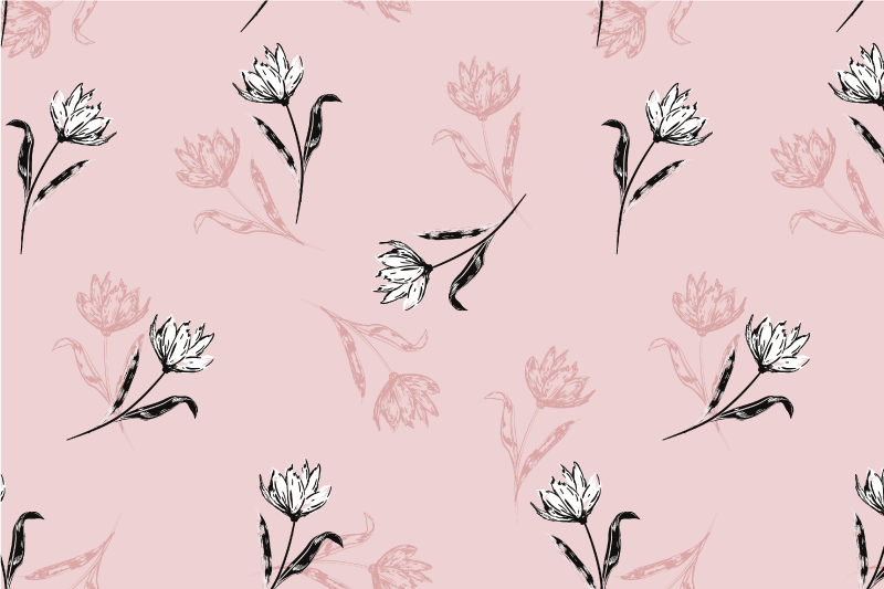 Prostírání s texturami elegantní botanická kompozice - TenStickers