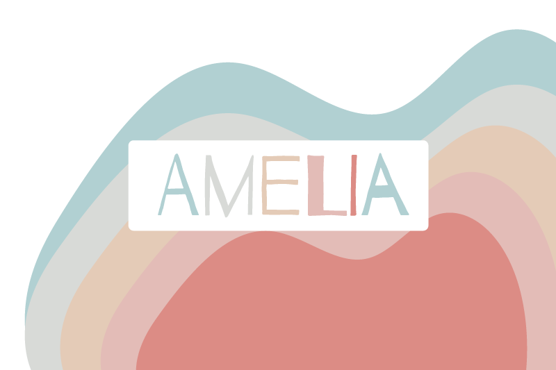 Prostírání se jménem barevná personalizace - TenStickers