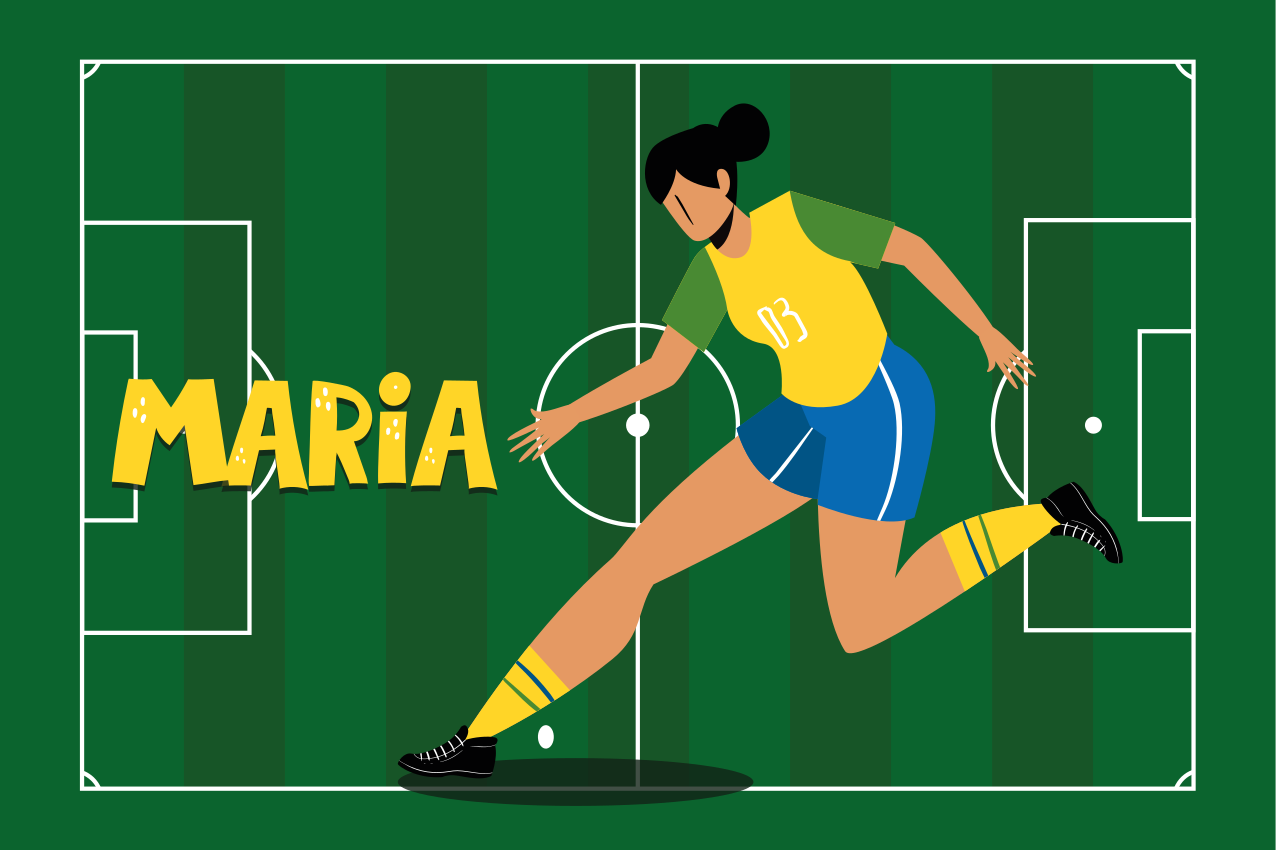 Dívka fotbalista vlastní prostírání - TenStickers