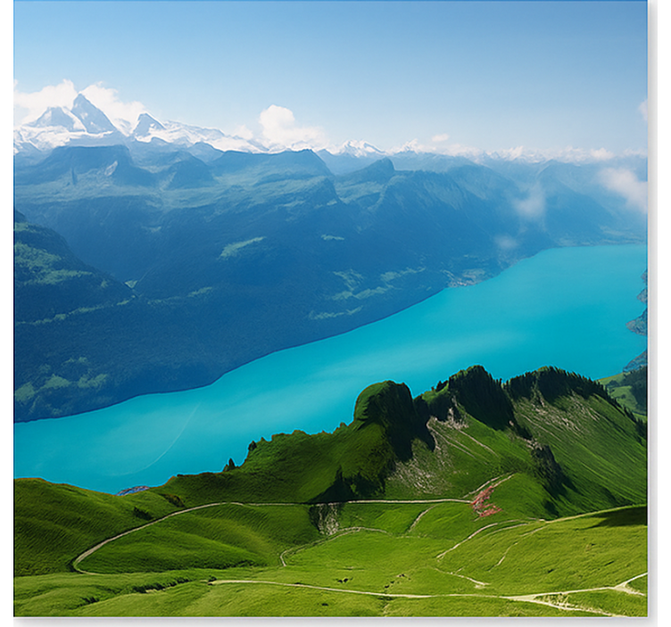 Zasněžený alpský vrchol Horská fototapeta - TenStickers