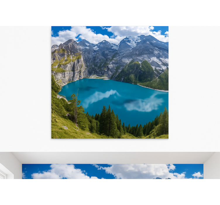 Zlatý západ slunce v horách Horská fototapeta - TenStickers