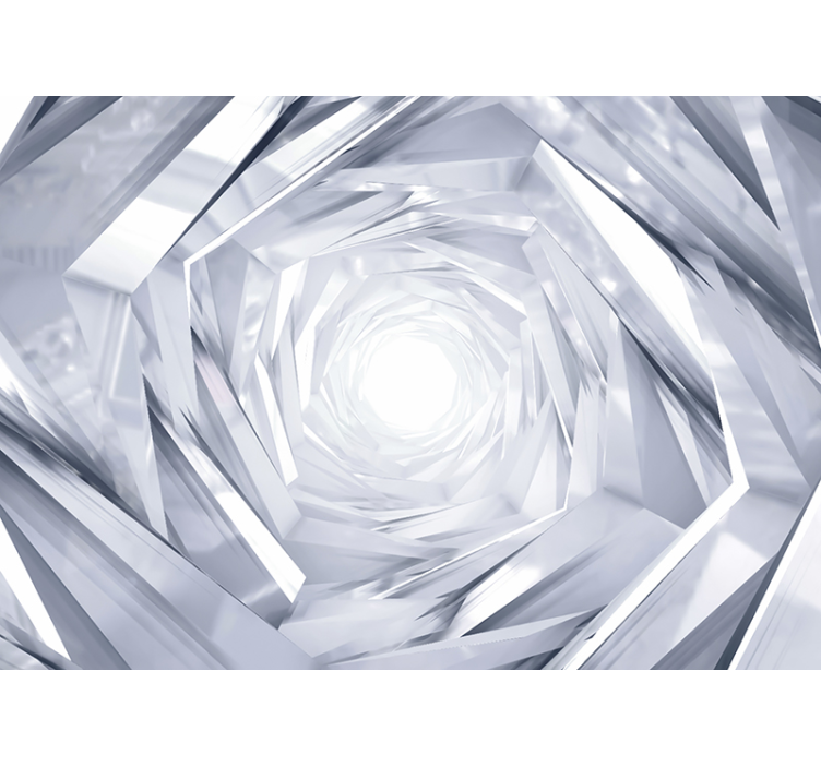Bílá 3d efekt fototapeta - TenStickers