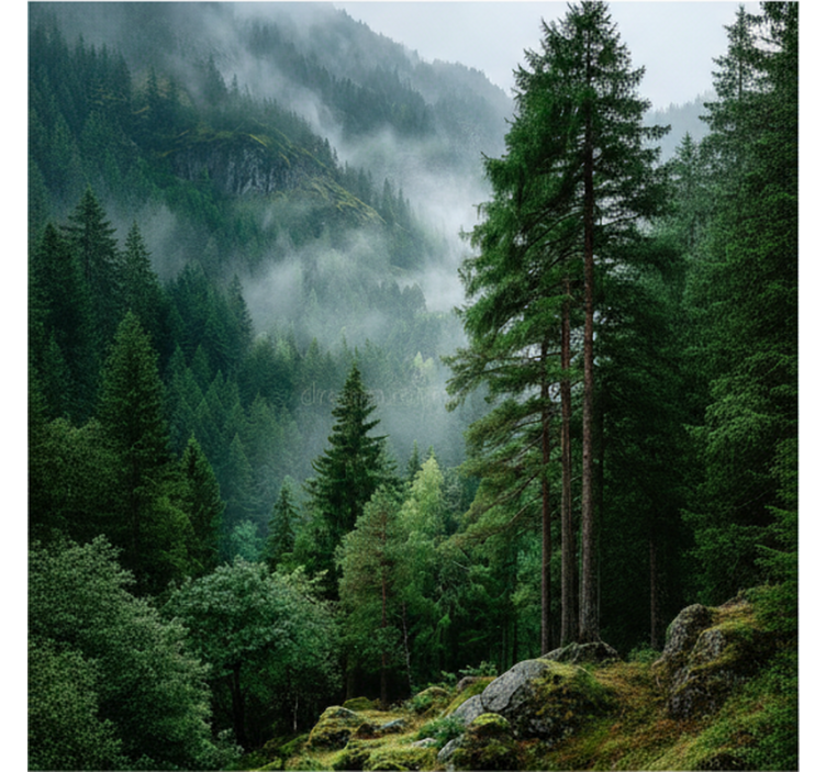 Lesní fototapeta temná volba - TenStickers