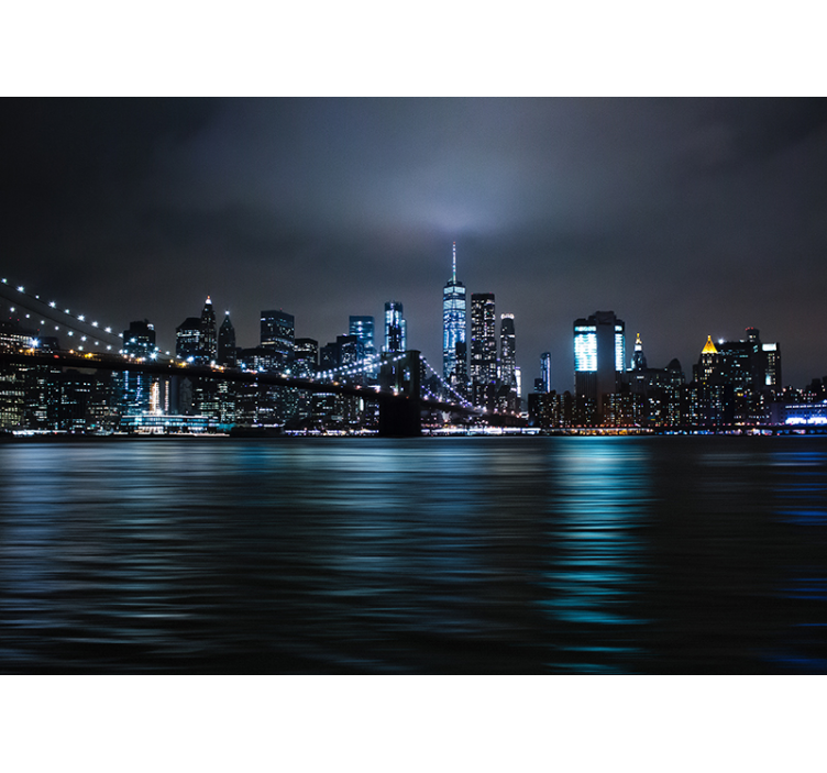 Noční panorama new york fototapeta - TenStickers