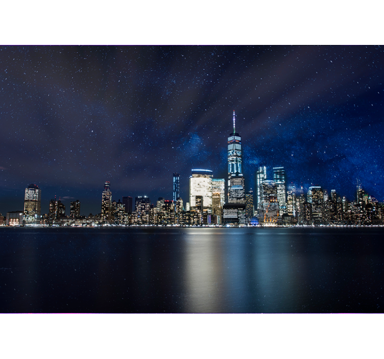 Hvězdná noc nad fototapeta new york - TenStickers