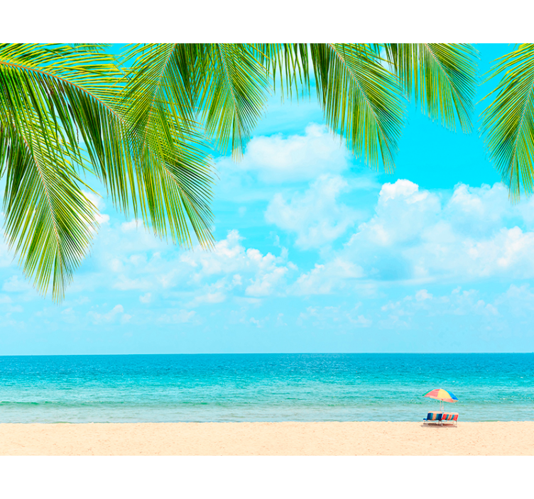 Výhled na pláž fototapeta - TenStickers