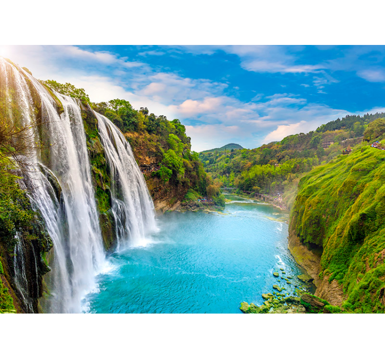 Fototapeta řeka vodopád - TenStickers