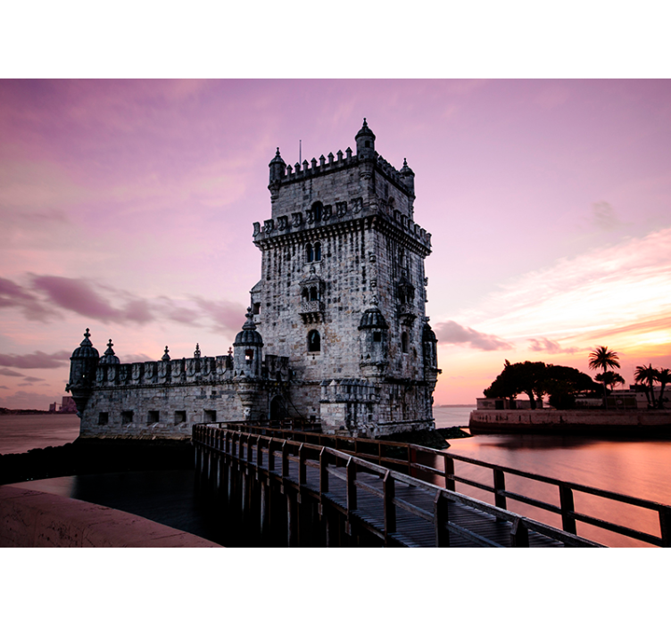 Belem tower at dawn wall - TenStickers