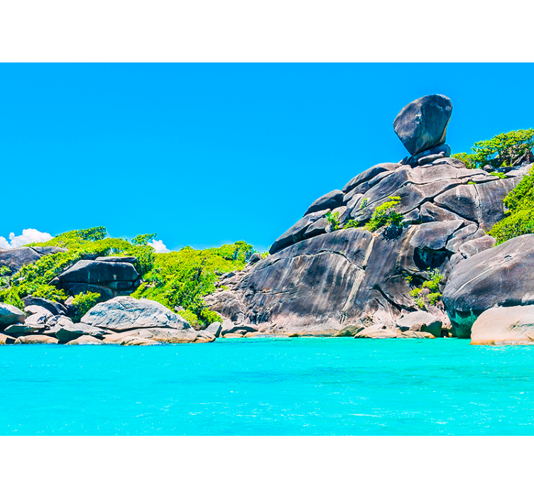 Výhled na tropickou přímořskou krajinu Fototapeta - TenStickers