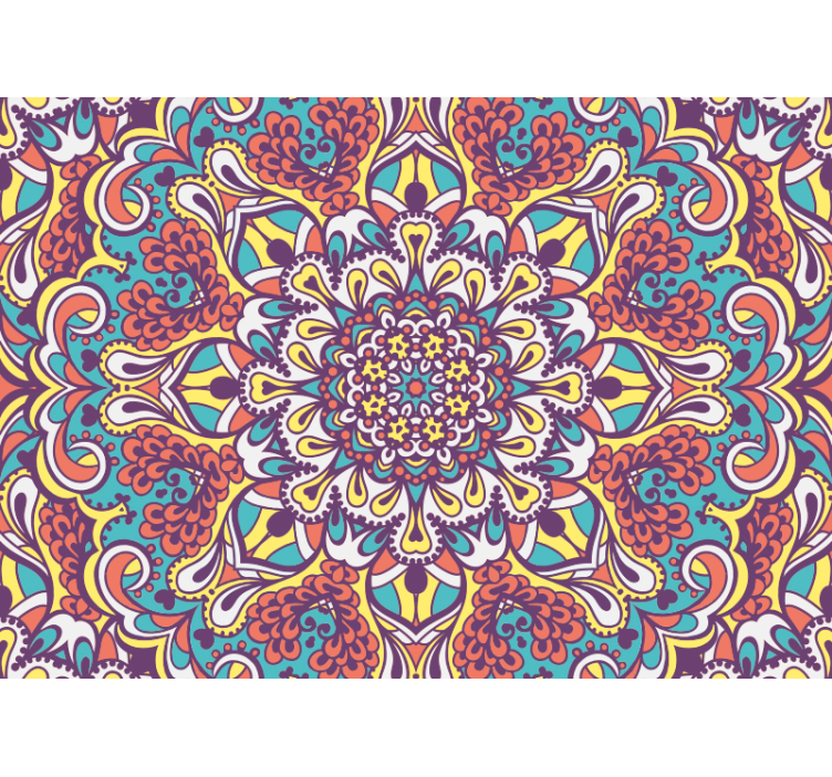 Tapeta modrá mandala - TenStickers