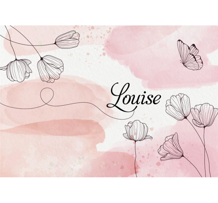 Krásné květiny s názvem vlastní fototapeta - TenStickers