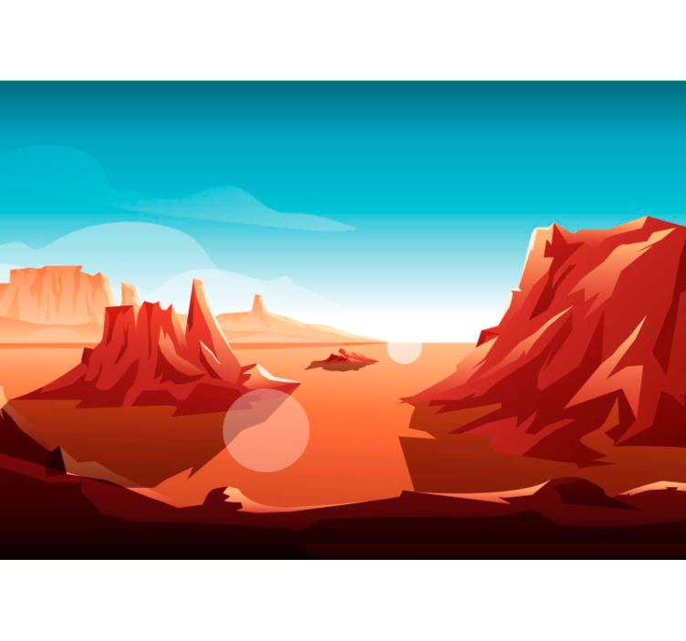 Pouštní slunce děti fototapeta - TenStickers