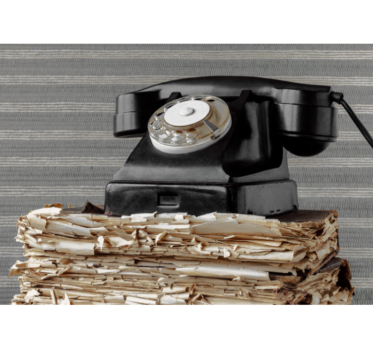 Starožitný telefon vinobraní fototapeta - TenStickers