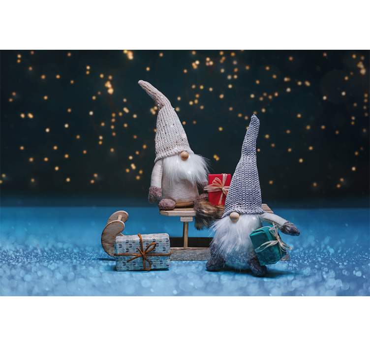 Vánoční fototapeta oslava vánočních skřítků - TenStickers