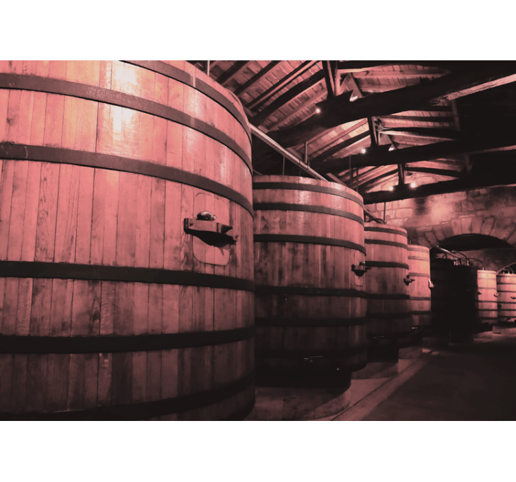 Velké staré sudy na víno vinobraní fototapeta - TenStickers