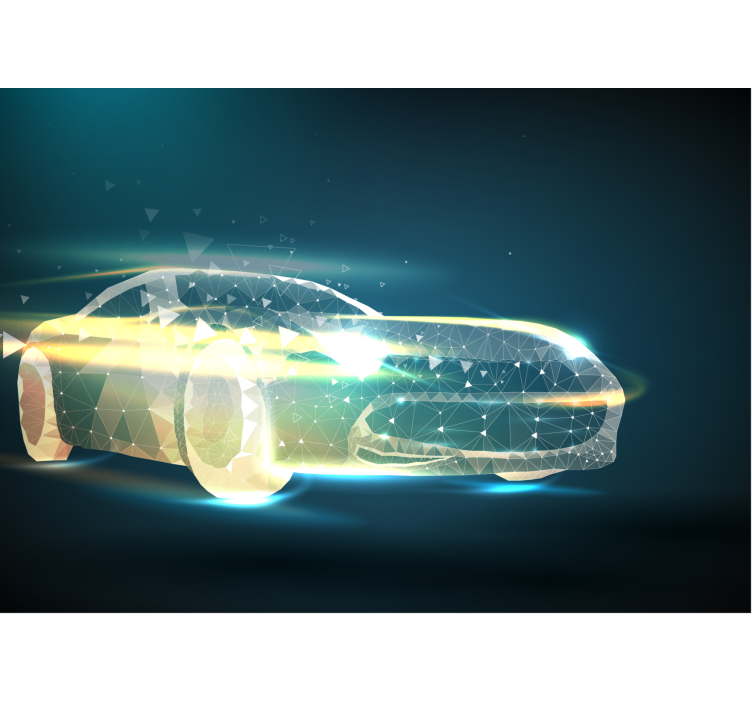 Fototapeta vozidel geometrický pohyb aut - TenStickers