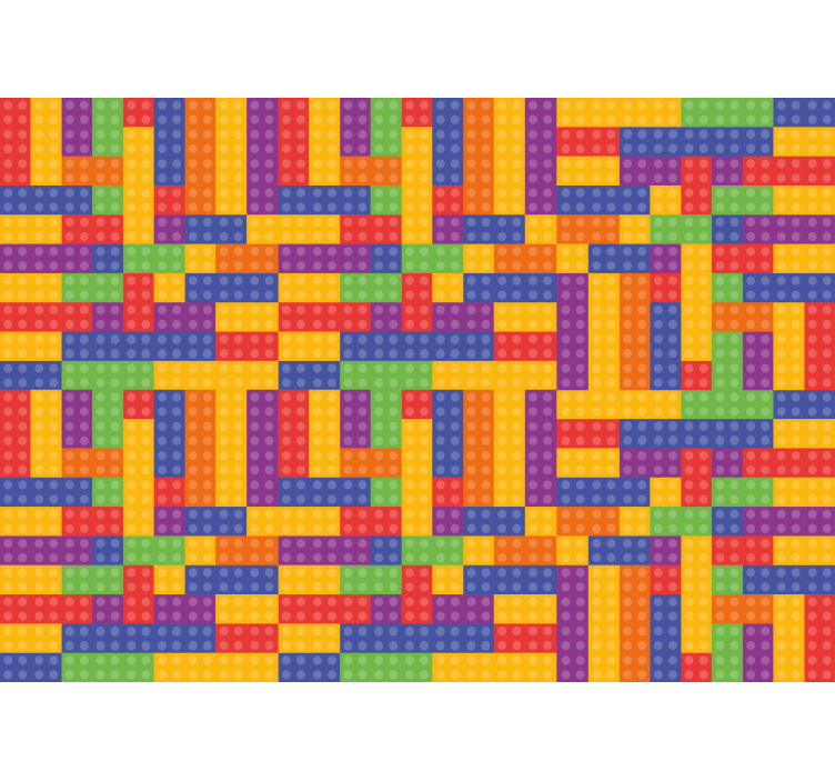 Barevný blokový vzor Fototapeta na textury a vzory - TenStickers