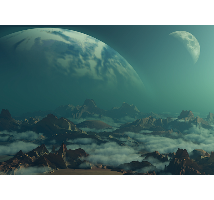 Vesmírná sci-fi 3d fototapeta - TenStickers