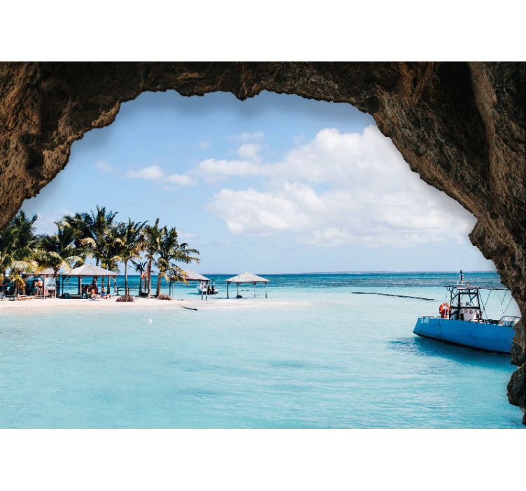 Mořská krajina z jeskyně 3d fototapeta - TenStickers