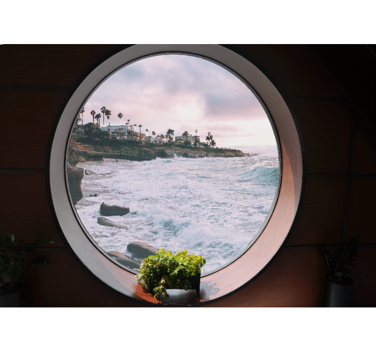 Fototapeta mořská vlna na pobřeží - TenStickers