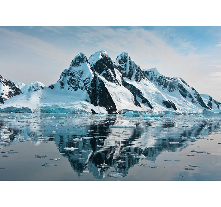 Horská fototapeta vznešené zasněžené vrcholy - TenStickers