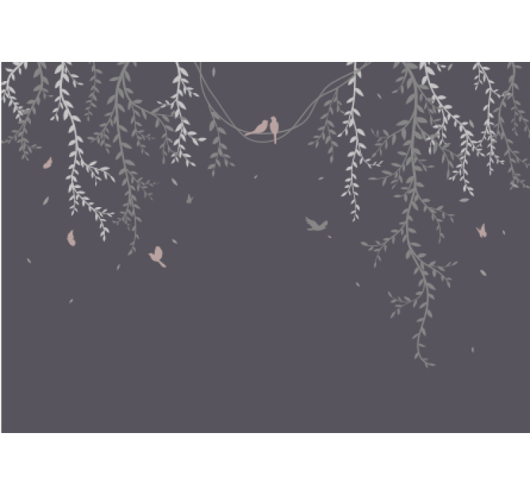 Větve s ptáky Příroda fototapeta - TenStickers