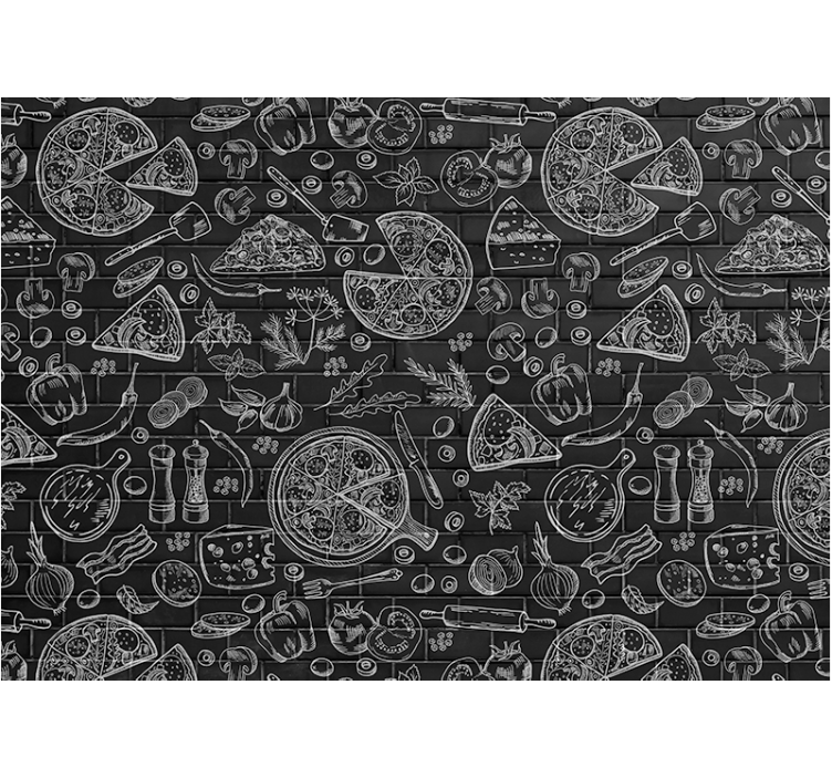 Fototapeta restaurace symboly a texty kuchyně - TenStickers