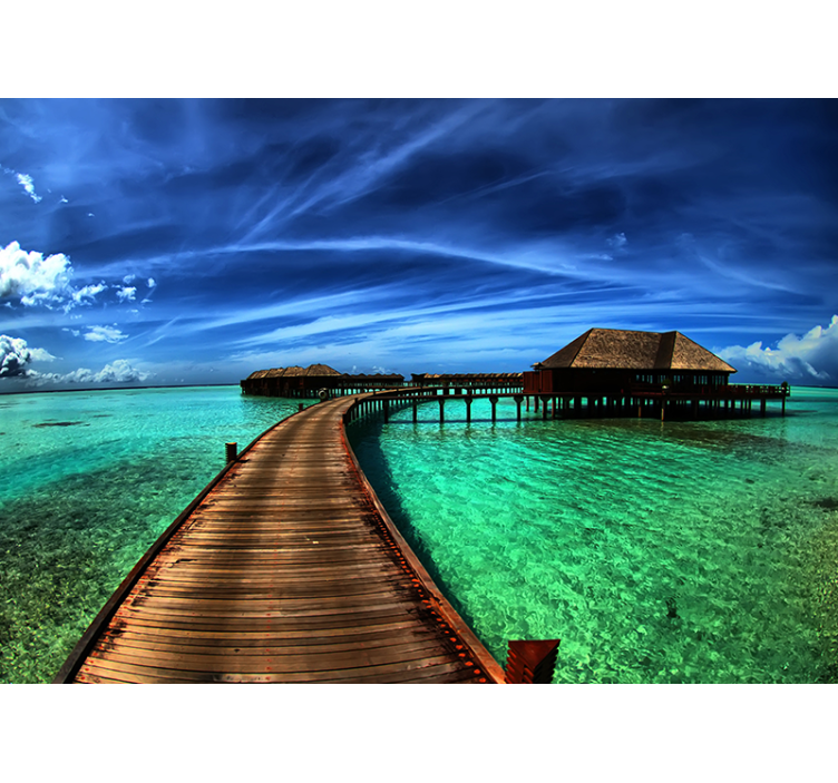 Mořské ostrovy pod mořskou fototapeta - TenStickers