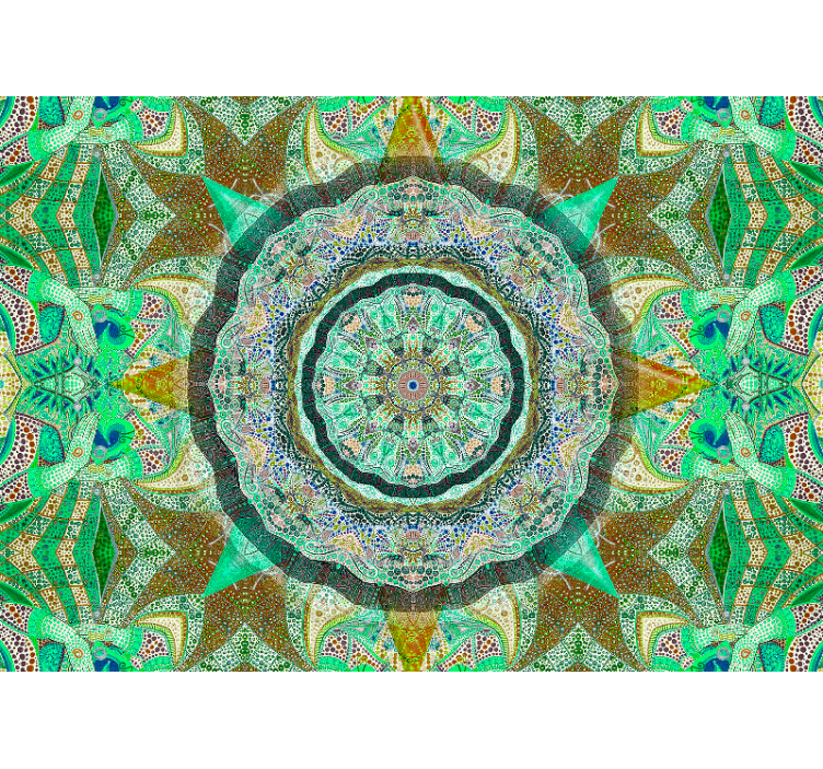 Fototapeta smaragdová fantazie mandala - TenStickers