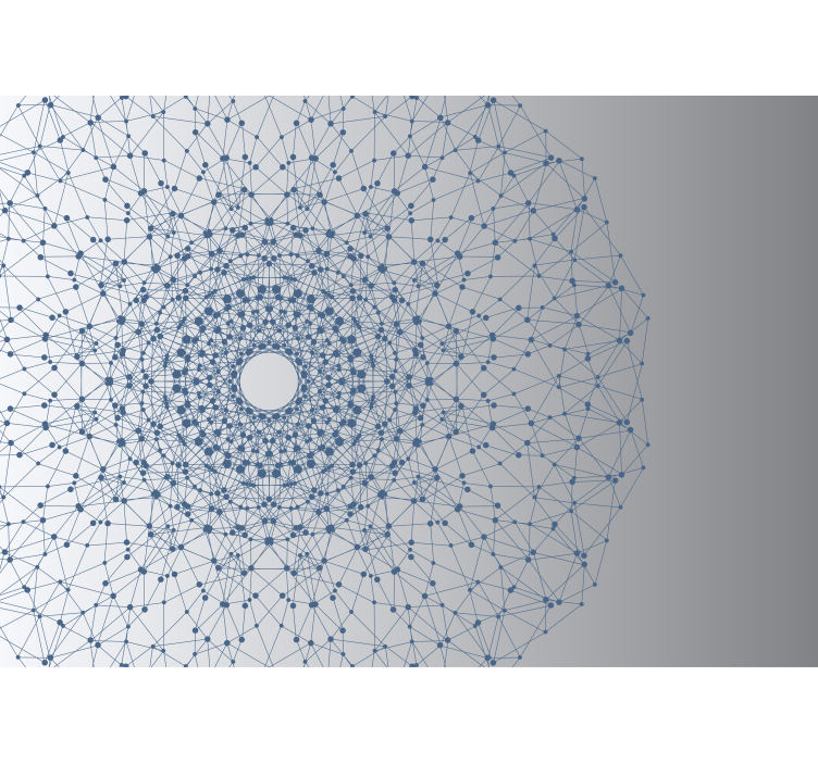 Moderní modrá a šedá mandala fototapeta - TenStickers