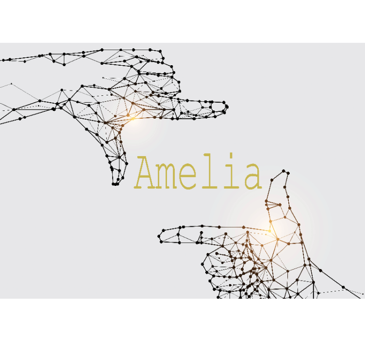 Interaktivní gesto rukou Přizpůsobitelná fototapeta - TenStickers