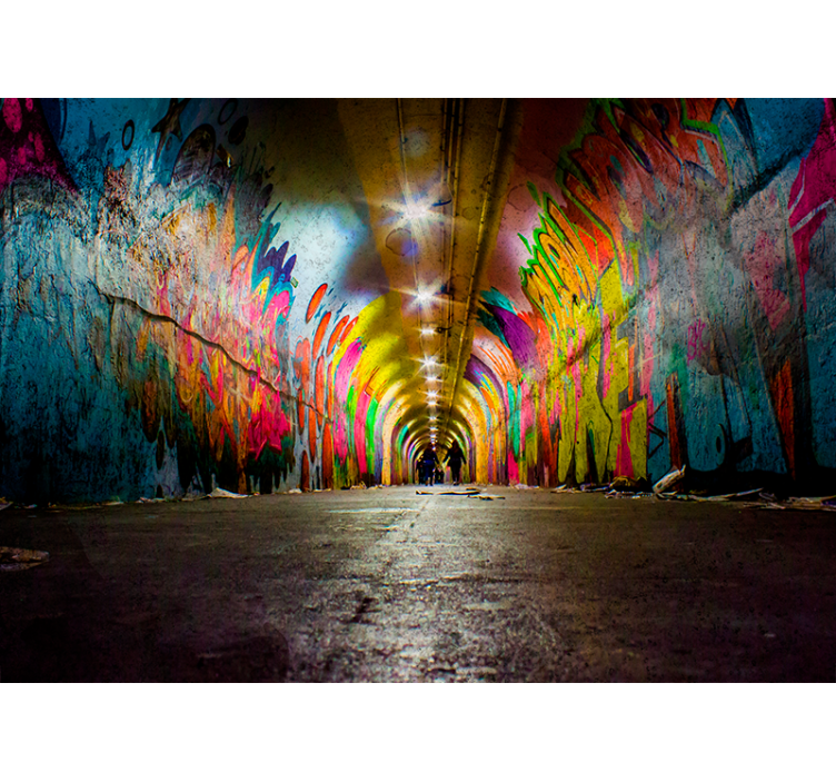 Graffiti fototapeta Živý tunel - TenStickers