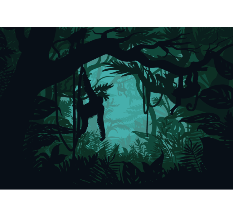 Fototapeta les s džungle zvířat - TenStickers