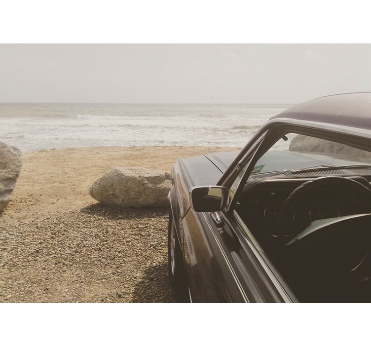 Pohled na klasické auto Fototapeta vozidel - TenStickers