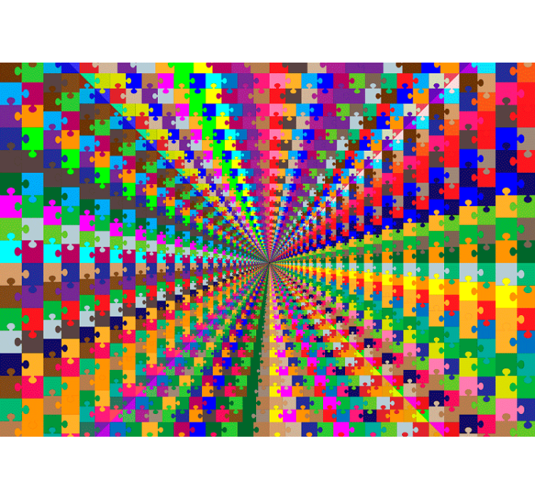 Exploze puzzle 3D fototapeta - TenStickers