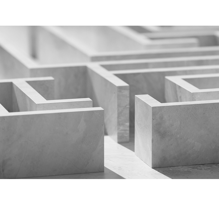 Bílá bludiště moderní 3d fototapeta - TenStickers