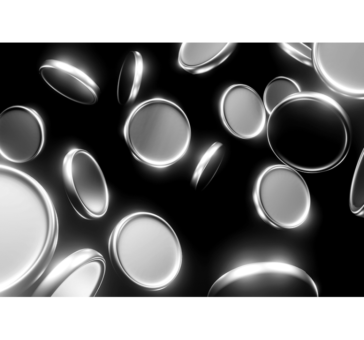 Unášené kulaté formy Abstraktní fototapeta - TenStickers