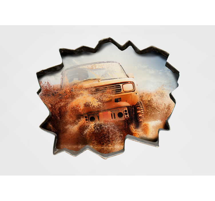 Rezavý off-road Fototapeta vozidel - TenStickers