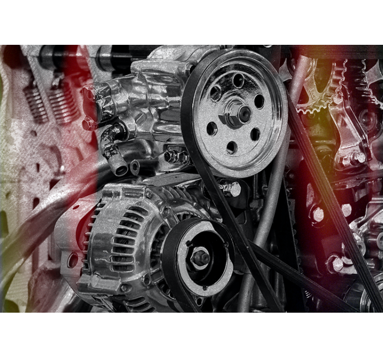 Fototapeta motor zevnitř auta - TenStickers