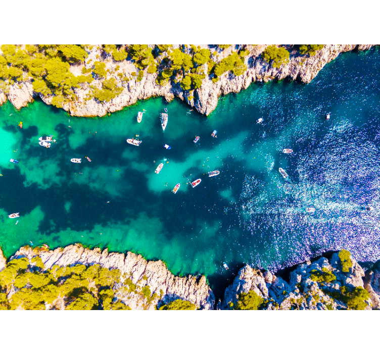 Letecký pohled na pobřeží Fototapeta - TenStickers