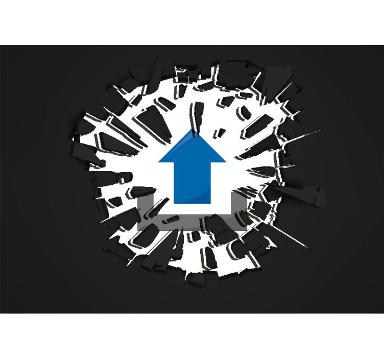 3d fototapeta průlomový pohled - TenStickers