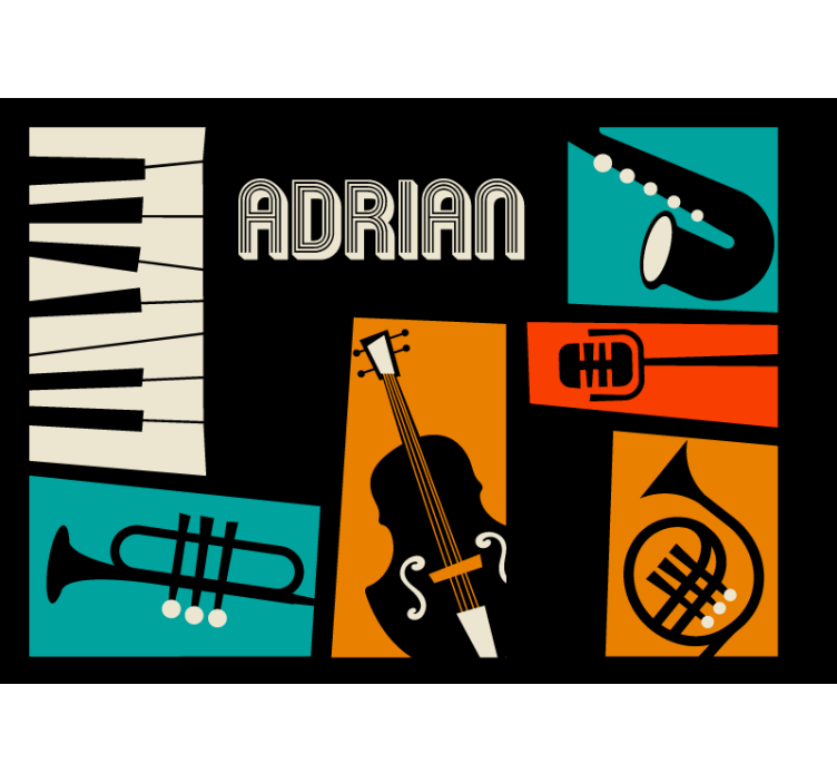 Fototapeta hudba vibrantní hudební nástroje - TenStickers