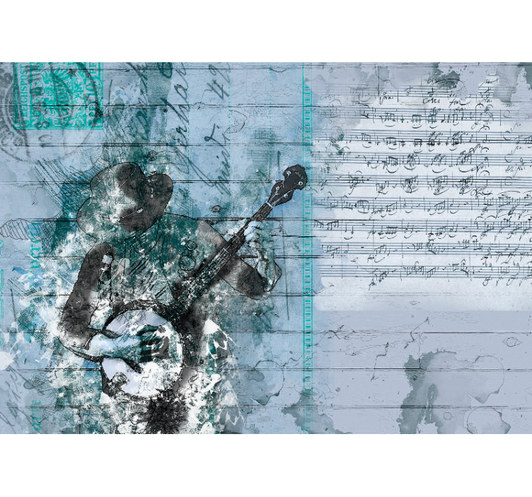 Fototapeta hudba hráč na banjo - TenStickers