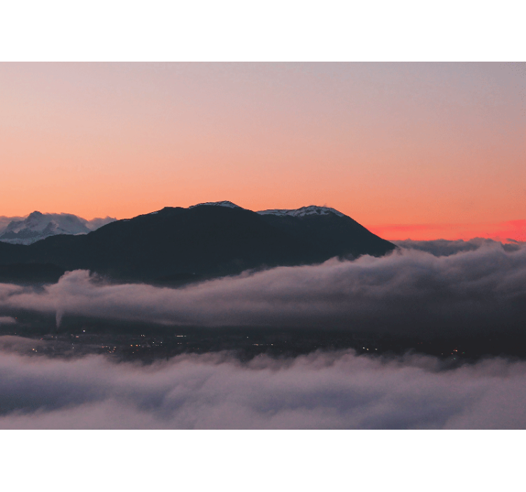 Fototapeta horský západ slunce - TenStickers