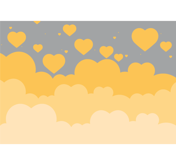 Vzory plovoucího srdce Fototapeta - TenStickers