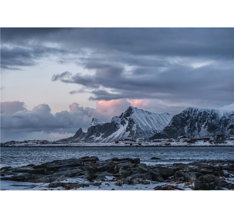 Fototapeta ledové vrcholky hor - TenStickers